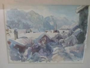 "villars Sur Ollon En Hiver" by Alfred Marxer