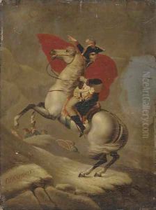 Napolean Bonaparte crossing the Alps by the Great Saint Bernard Pass- 1800