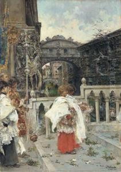 A Procession Before The Bridge Of Sighs - view 1