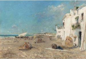 Pueblo Pesquero (fishing Village) by Arcadio Mas Y Fondevila