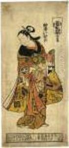 Sodesaki Iseno I In An Unidentified Onnagata Role Of A Yujo by Okumura Masanobu