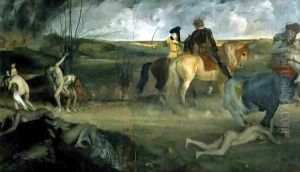 Scene of War in the Middle Ages, 1865