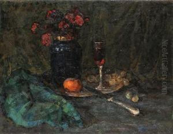 Still-life With Orange And Wine-glass - view 1