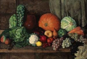 Still-life With Fruit And Vegetables by Ilya Ivanovich Mashkov