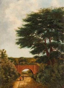 Figures Before A Railway Bridge by Christopher Mark Maskell