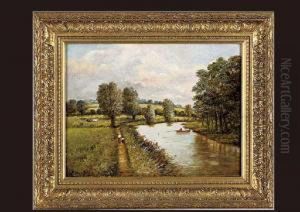 Figures By Canal by Christopher Mark Maskell