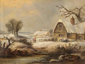 Figures In A Wintry Landscape