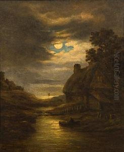 Moonlit River Scene - view 1