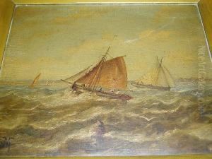 Fishing Boats Off The Coast by Christopher Mark Maskell