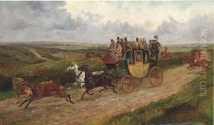 The London To Norwich Coach With A Hunt Beyond