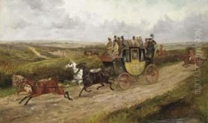 The London And Norwich Coach by George Finch Mason