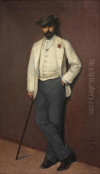 Retrato De Caballero Con Baston - view 1