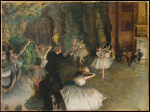 The Rehearsal Of The Ballet Onstage