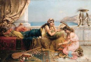 The Harp Player by Francisco Masriera y Manovens