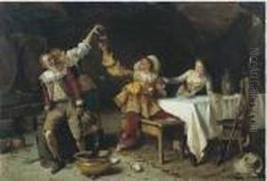 Brindisi Nella Taverna by Pompeo Massini
