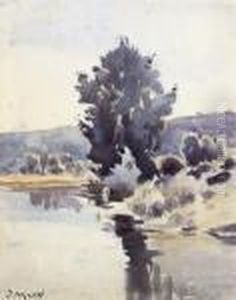 A Calm Stretch Of The River by Jean Eugene Masse