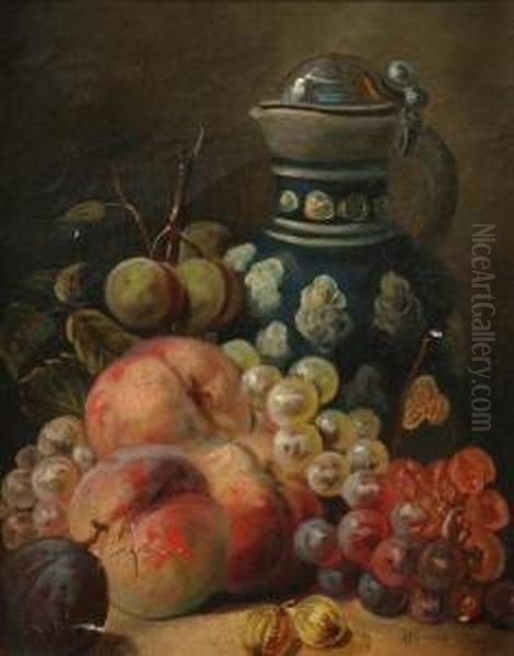Still Life With Fruit And Pitcher And Floral Still Life: Two Works - view 1