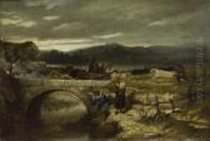 Landschaft Mit Bauern Und Hirten. Landschaft Mit Bauern Und Hirten.