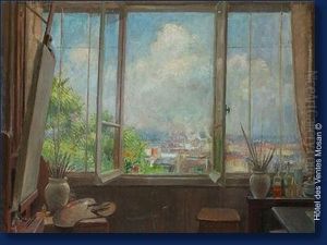 Vue Depuis L'atelier A Paris by Edouard Masson