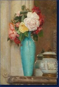 Le Bouquet De Roses by Edouard Masson