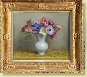 Vased'anemones, Pastel Sur
Papier. Signe En Haut A Droite E. Masson.ecole Belge. Dim.: 50x60cm by Edouard Masson