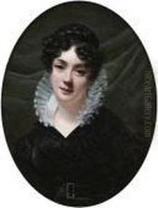 Portrait De Femme, Dans Un Ovale Peint by Firmin Massot