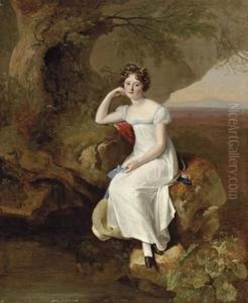 Portrait Of Elizabeth Broadhead by Firmin Massot