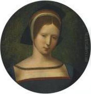 Portrait Of A Young Lady, Head And Shoulders by The Master Of The Female Half-Lengths