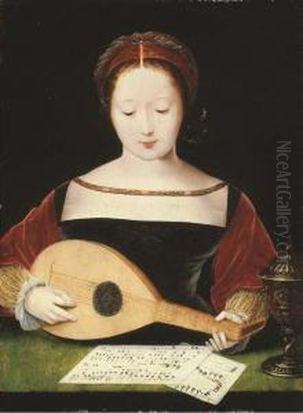 The Magdalene Playing The Lute - view 1