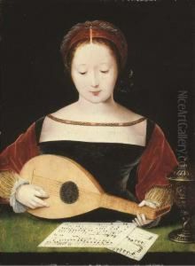 The Magdalene Playing The Lute by The Master Of The Female Half-Lengths