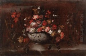 Natura Morta Con Fiori Entro Un Vaso Di Ceramica by Master Of The Guardeschi Flowers