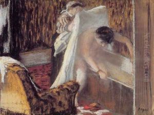 Woman Leaving Her Bath by Edgar Degas