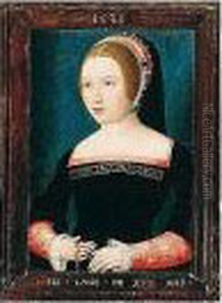 Portrait Of A Young Woman Holding A Chain - view 1
