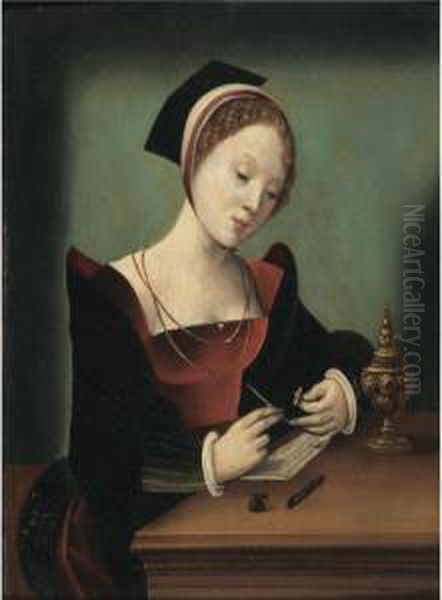 The Virgin Reading In An Interior - view 1