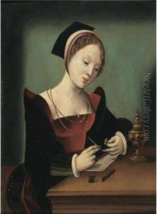 The Virgin Reading In An Interior