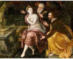 Susannah And The Elders by Master Of The Prodigal Son