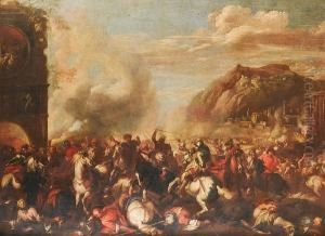 A Cavalry Battle Between Turks And Christians