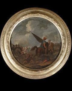 A Cavalry Skirmish With A View 
To A Landscape Beyond; And A Battle Between Turks And Christians
