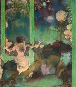 At the Cafe des Ambassadeurs I by Edgar Degas