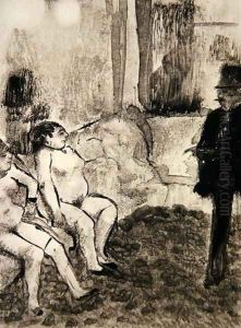 Illustration from 'La Maison Tellier' by Guy de Maupassant (1850-93) 1933 by Edgar Degas