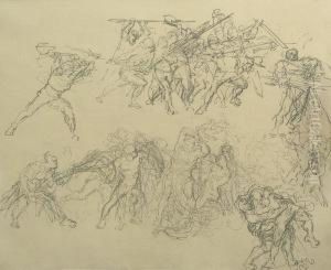 Studies Of Fighting Men by Jan Matejko