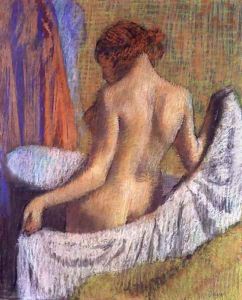 After the Bath, woman with a Towel, c.1885-90 by Edgar Degas