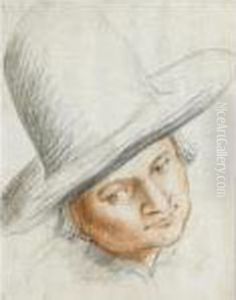 Head Of A Boy In A Tall Hat by Jacob Matham