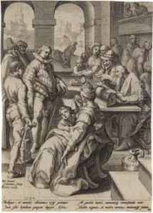 Der Verlorene Sohn Erhalt Sein Erbteil by Jacob Matham