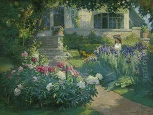 ''garden In June'' by Frank Convers Mathewson