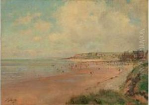  Plage Normande  by Paul Mathey