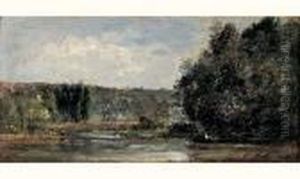 Bord De L'oise Pres D'auvers by Emile Louis Mathon