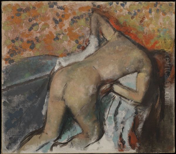 After the Bath, Woman Drying Herself - view 1