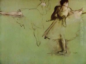 Dancers at the Barre (study) by Edgar Degas