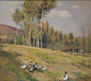 Paisaje Con Patos